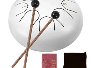 MITUTEN Steel Tongue Drum 8 Notes 6 Inches Chakra Tank Drum With bag