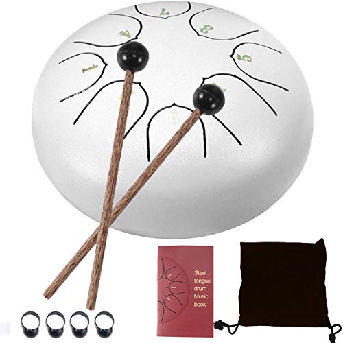 MITUTEN Steel Tongue Drum 8 Notes 6 Inches Chakra Tank Drum With bag MITUTEN Steel Tongue Drum 8 Notes 6 Inches Chakra Tank Drum With bag