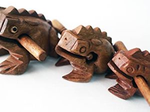 Guiro Percussion Musical Instruments Wooden 3 Piece