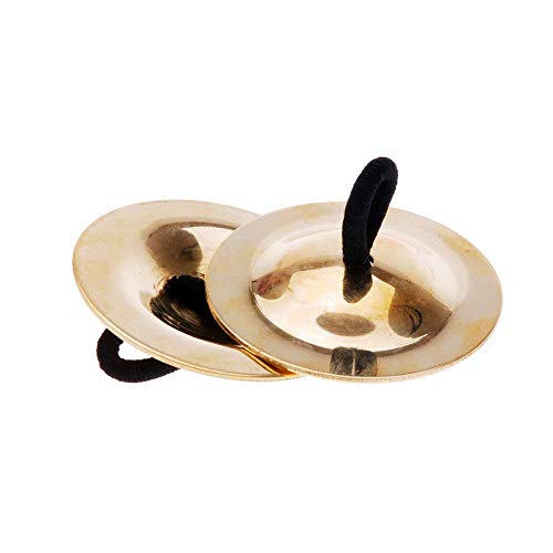 an-do-er 2pcs Finger Cymbals Belly Dancing Gold Musical Instrument an-do-er 2pcs Finger Cymbals Belly Dancing Gold Musical Instrument