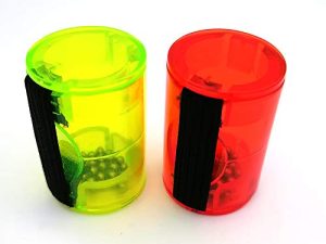 2Pcs Guitar Ukulele Sand Shaker Hammer Rhythm Ring Fun Finger Bell Mandolin Banjo Fluorescent Green ABS Handbells Drum Tap Keyboard Percussion Instrument (Random Color)