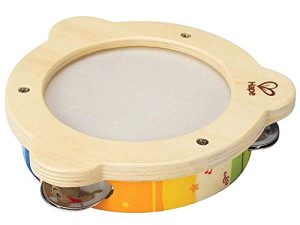 Hape Tab Along Mr. Tambourine | Kid's Wooden Drum Musical Instrument