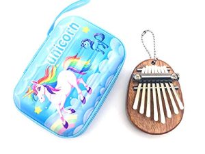 Deoukana 8 Key Mini Kalimba Exquisite Finger Mini Thumb Piano Marimba Musical Accessory Pendant Gift