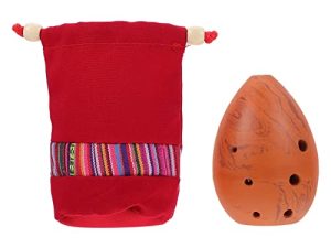ARTIBETTER 1 Set Chinese Clay Ocarina Flute Ceramic Ocarina 8 Hole Ancient Xun Musical Instrument in C key with Storage Bag