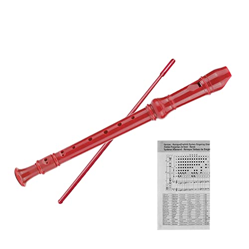 ENGIEGEE 8-Hole Soprano Descant Recorder Kids Music Flute with Cleaning Rod & Case Bag For School Student Home Entertainment Red ENGIEGEE 8-Hole Soprano Descant Recorder Kids Music Flute with Cleaning Rod & Case Bag For School Student Home Entertainment Red