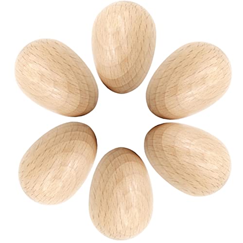Wood Egg Shaker Set (6 Pieces) Hand Shakers for Musical Maracas Percussion Instruments Wood Egg Shaker Set (6 Pieces) Hand Shakers for Musical Maracas Percussion Instruments