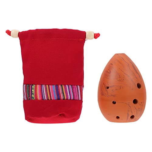 ARTIBETTER 1 Set Chinese Clay Ocarina Flute Ceramic Ocarina 8 Hole Ancient Xun Musical Instrument in F key with Storage Bag ARTIBETTER 1 Set Chinese Clay Ocarina Flute Ceramic Ocarina 8 Hole Ancient Xun Musical Instrument in F key with Storage Bag