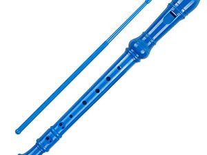 Soprano Recorder Descant Flauta Recorder 8 Hole ABS Clarinet German Style Treble flute C Key for Kids Children With Fingering Chart Instructions with Cleaning Rod Bag Blue