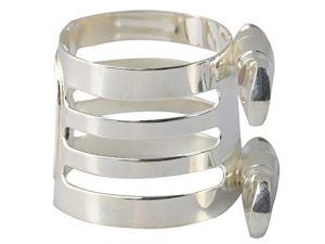 Lovermusic 29x25mm Silver Plated B-Flat Mouthpiece Ligature Clarinet Woodwind Instrument Accessories