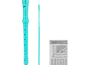 SJOYS 8-Hole Soprano Descant Recorder Kids Music Flute with Cleaning Rod & Case Bag For School Student Home Entertainment Green