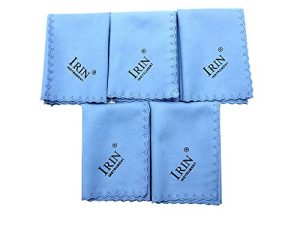 Mowind 5pcs Microfiber Polishing Cleaning Cloth for Musical Instrument Guitar Piano Violin Sax Clarinet Flute Universal
