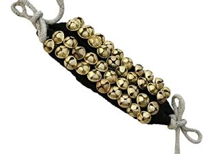 MBI Bharatnatyam and kathak dancing Anklet (Ghungroo) |Musical Instrument Dancing gear| Indian Classical Dancers Anklet (Black Padded 2 Row with 40 Bells )