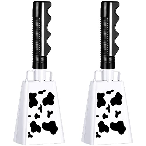 2 Pieces Cow Bell with Handle Noise Makers Cowbells for Sporting Events Football Games 8.6 Inch Hand Percussion Cheering Loud Call Bell Musical Instruments Call Bell Alarm for Parties(Simple Style) 2 Pieces Cow Bell with Handle Noise Makers Cowbells for Sporting Events Football Games 8.6 Inch Hand Percussion Cheering Loud Call Bell Musical Instruments Call Bell Alarm for Parties(Simple Style)