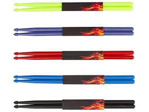 Durable Nylon Exercise 5A Drumsticks Kit for Kids Adults Musical Instrument Percussion Accessories