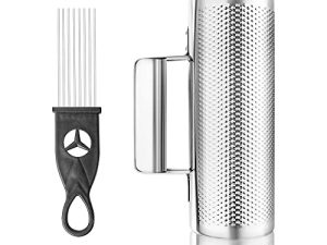 KEJJNYER 8inch x 3inch Stainless Steel Guiro Instrument Shaker