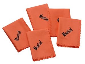 Mowind Musical Instrument Cleaning Cloth for Guitar Violin Ukulele Clarinet Trumpet Saxophone Cleaning Universal Clean Tool Soft Fiber Cloth 5pcs