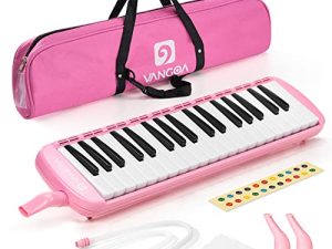 Vangoa 37 Key Melodica Musical Instrument Soprano Melodica Air Piano Keyboard with Carrying Bag