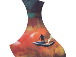 Guitar Pickguard,Acoustic Guitar Pickguard Self‑Adhesive Decoration Musical Instrument Accessories Suitable For Folk Guitars(1) Played Accessories