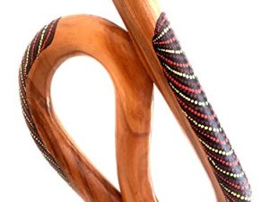 S-Shaped Didgeridoo SOLID MAHOGANY Wood Didgeridoo Percussion Instrument - PROFESSIONAL SOUND/QUALITY - JIVE BRAND (S-Shape)
