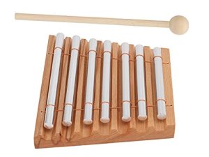 Energy Chime with Mallet 7 Tone Hand Chimes Wind Chimes Orff Percussion Instruments Reminder Meditation Chimes for Classroom Management Teaching Supplies 16.8 * 15 * 13cm