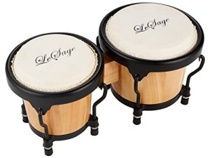 LeSage Bongos Drum for Adults Kids Beginner Bongos Starter 4 in and 5 in Natural Wood Professional Musical Instruments Bongos Drums Set Real Skin Drum Head Child Bongos