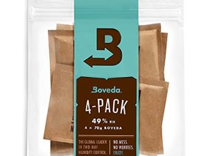Boveda Wooden Music Instruments - 49% RH 2-Way Humidity Control - Size 70 For Wooden Instruments – Protects All Wood Instruments For Optimal Sound – Prevents Cracking & Warping Of Guitars – 4 Count
