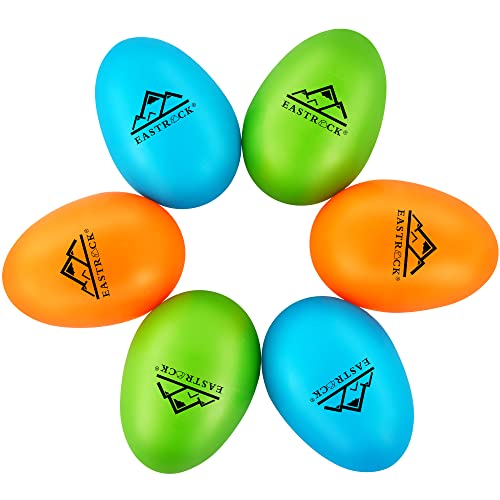EastRock 6 PCS Plastic Egg Shaker Set Musical Hand Percussion Shakers Musical Maracas Percussion Instruments EastRock 6 PCS Plastic Egg Shaker Set Musical Hand Percussion Shakers Musical Maracas Percussion Instruments