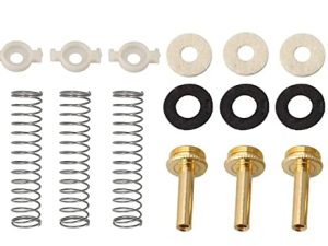 TUOREN Trumpet Repair Kit Replacement Part Valve Sytem Felt Washers Cushion Piston Guides Connecting Rod Spring Musical Instruments Accessories Set of 15pcs Gold