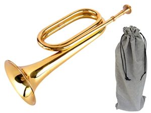 Liyafy Trumpet Brass Cavalry for Professional Cavalry Bugle Military Orchestra Gold