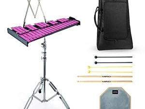 MIRIO Advanced 32 Note Glockenspiel Xylophone Bell Kit for Students Adults