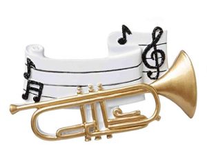 Personalized Christmas Ornament Trumpet Musical Instrument Band Instrument