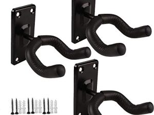 Guitar Wall Mount Guitar Hanger Acoustic Electric Guitar hanger Bass Ukulele Black hook Metal Holder Hangers