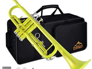 EASTROCK Trumpet Standard Brass Bb Trumpet Instrument with Hard Case