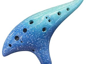 12 Hole Ocarina Instrument Graceful Shape Pottery for Beginner