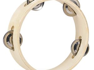 Tambourines for Adults Hand Held Wooden Tambourine