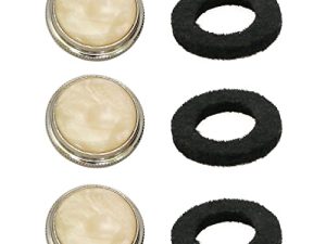 heyous 3pcs Trumpet Finger Buttons with Felt Washers Musical Instruments Accessories for Trumpet Replacement Parts