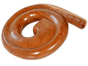 Spiral Shaped Didgeridoo SOLID MAHOGANY Wood Didgeridoo Percussion Instrument - PROFESSIONAL SOUND - JIVE BRAND (Spiral