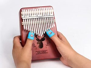 POKHDYE 2022 new 17 tone thumb harp beginner Kalimba portable finger harp Vintage color (FDS2)