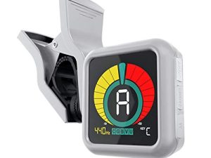 KLIQ UberTuner - Professional Clip-On Tuner for All Instruments (multi-key modes) - with Guitar
