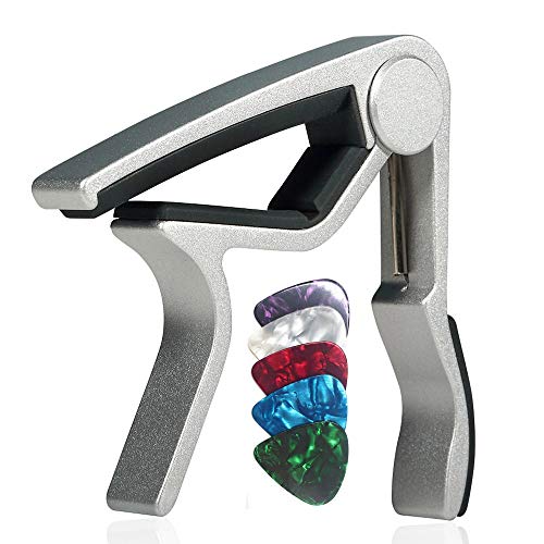 WINGO Guitar capo for 6 String Steel Acoustic and Electric Guitars with 5 Picks for Free WINGO Guitar capo for 6 String Steel Acoustic and Electric Guitars with 5 Picks for Free