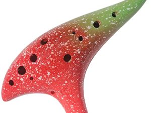 12 Hole Ocarina Instrument Graceful Shape Pottery for Beginner