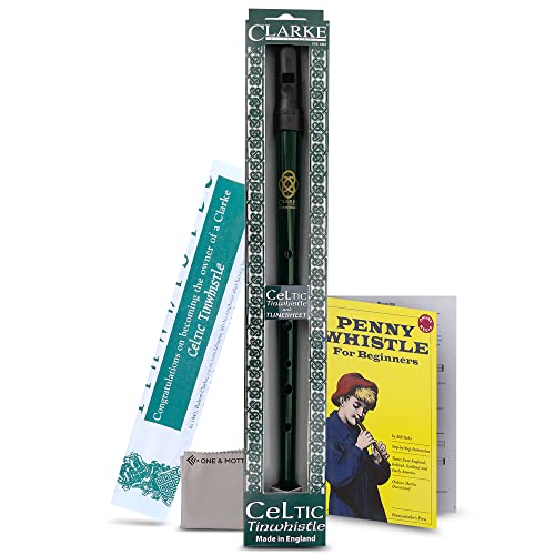 Tin Whistle Set – Clarke Tin Whistle Key D with Beginners Book Tin Whistle Set – Clarke Tin Whistle Key D with Beginners Book