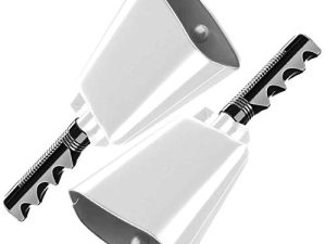 2 pack 10 in. steel cowbell/Noise makers with handles. Cheering Bell sporting