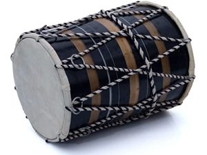 Handmade Wooden & Leather Classical Indian Folk Tabla Drum Set Hand Percussion Drums World Musical Instruments Punjabi Dhol Dholak Dholki 8 x 6 Inches Fun Birthday Housewarming Gift Ideas