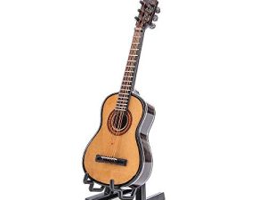 ALANO Wooden Guitar Model Guitar Ornament Musical Ornament Mini Musical Instrument with Gift Box