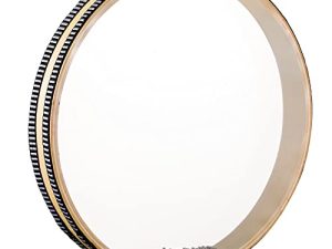 Sea Drum 12 Inches Wave Bead Hand Drum Natural Color Sound Drum Percussion Wave Drum with Hardwood Shell Sea Drum Musical Instrument Percussion for Home School Supplies
