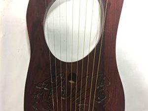 10 Strings Lyre Harp Musical Instrument Dragon Carved