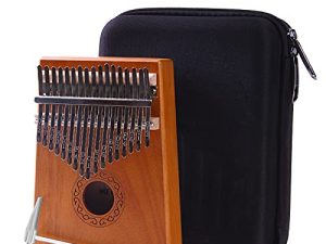 Kalimba Thumb Piano with Box Kalimba 17 Keys Finger Piano Gifts for Kids Adult Beginners African Solid Mahogany Wood Mbira Sanza Portable Musical Instrument with Tune Hammer and Study Instruction