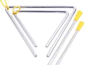Onwon 5" + 7" Music Triangle Children Music Enlightenment Musical Steel Beater with Striker Percussion Instrument Set