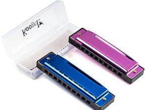 Koogel 2PCS Metal Harmonica for Kids Adults